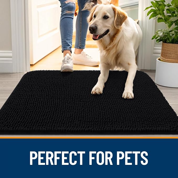 OLANLY Dog Door Mat for Muddy Paws 47x32, Absorbs Moisture and Dirt, Absorbent - Image 6