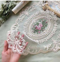 2Pack Retro Lace Placemats, French Crochet Doilies, Handmade Embroidered Table by Fiygor