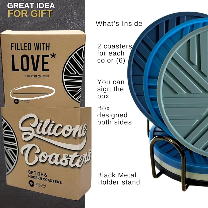 Silicone Coasters Set of 6 - Image 5