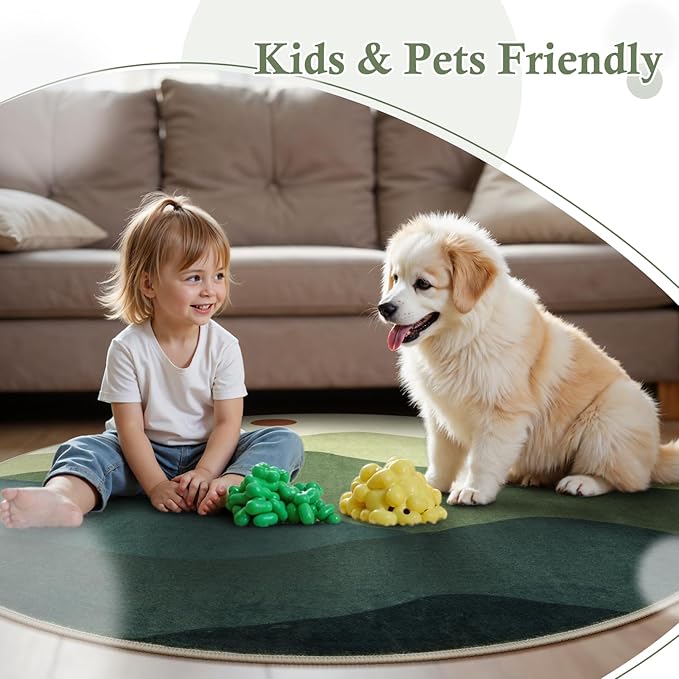 Sunrise Circle Area Rug 5ft, Large Round Rugs - Image 6