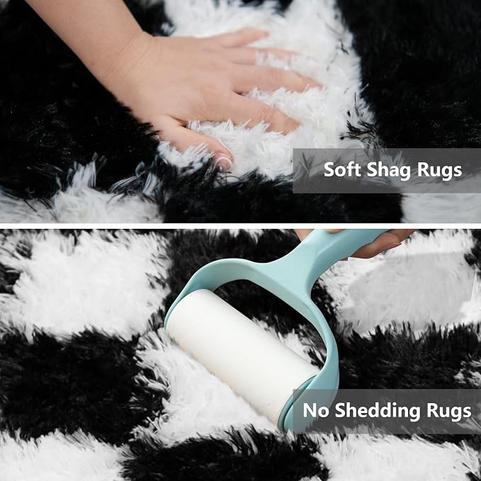 Shag Runner Rug for Bedroom Living Room 2x6 Upgrade Non-Slip Fluffy Soft - Image 5