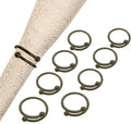 8 Pcs Black Napkin Rings by FORESRUM