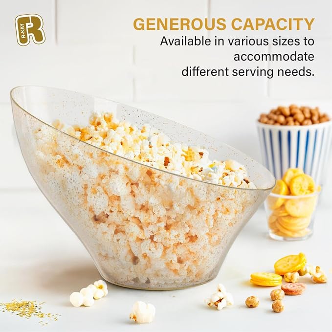 R-kay 6 Pack Gold Glitter Angled Candy Bowls - Image 2