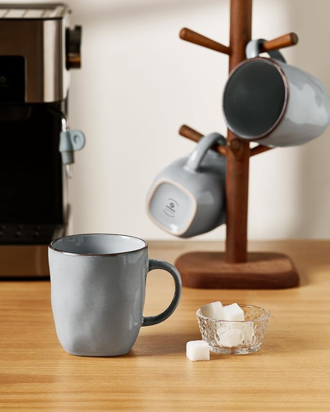 famiware Coffee Mugs Set of 4, Ocean Square 13oz Coffee Cup Set - Image 6