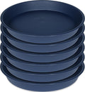 6 Pack of 8 inch Plant Saucer Blue, Plastic Plant Water Tray 8 inch Round by Bleuhome