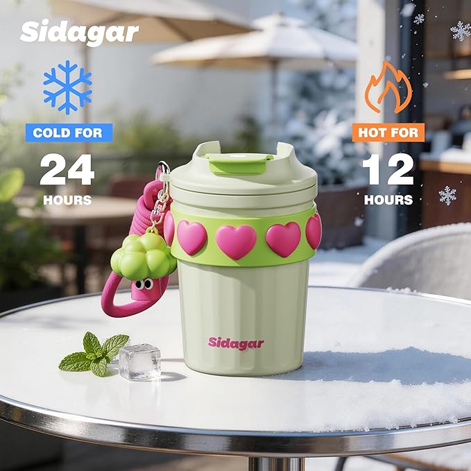SDGA+ 12 oz Travel Coffee Mug Spill Proof Leak Proof, Stainless Steel Thermal - Image 5