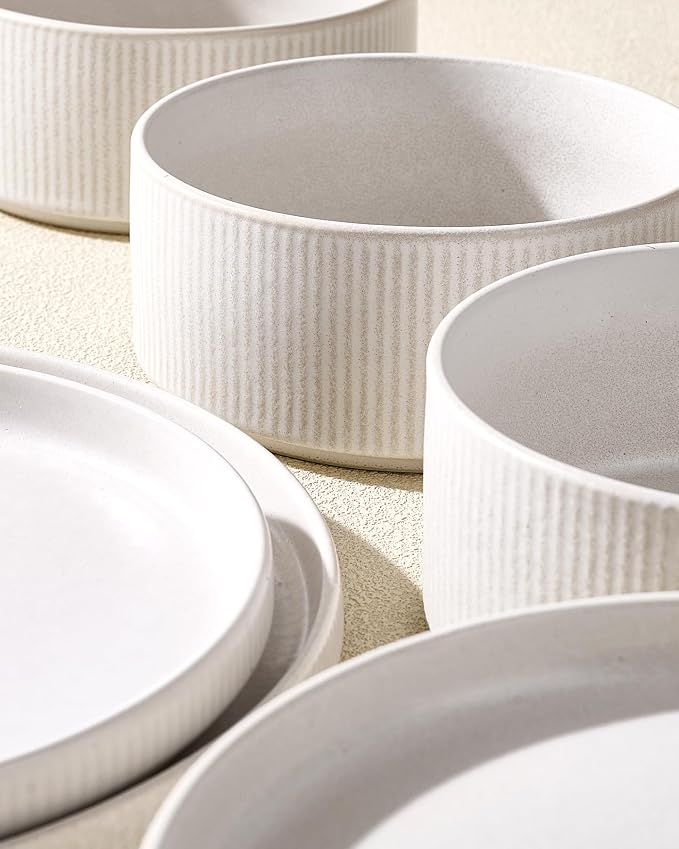 Stoneware Dinnerware Sets, Reactive Glaze Dishes Set - Image 4