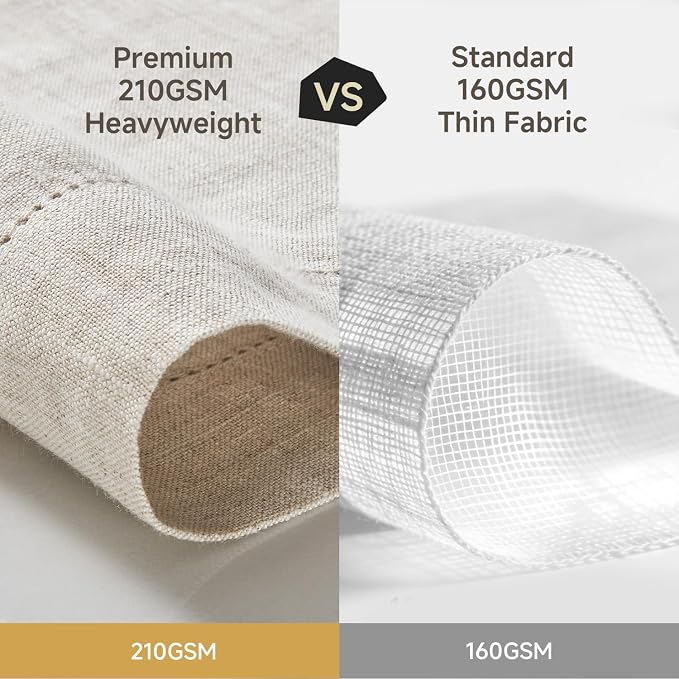100% Pure French Linen Table Runner 72 Inches Long, Natural Hemstitch Tablecloth - Image 6