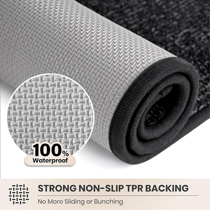 PURRUGS Dirt Trapping Door Mat 34" x 59", Non-Slip Machine Washable Entry Rug - Image 5