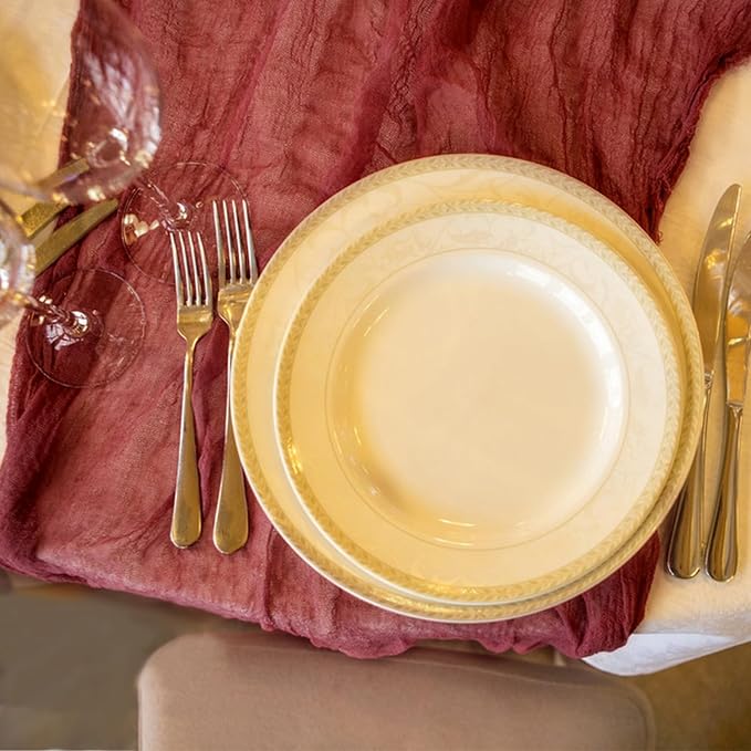 6 Pack Cheesecloth Table Runner 10Ft Christmas Gauze Boho Table Runners - Image 6