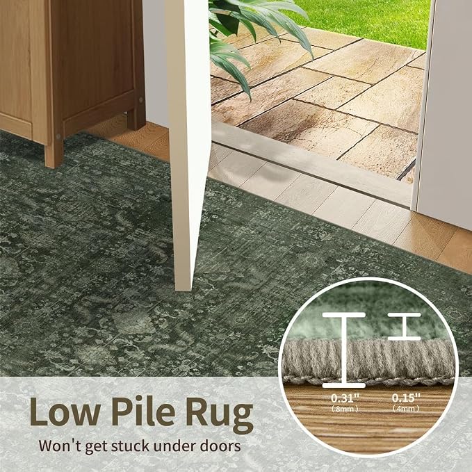 Rugxara 6x9 Area Rugs for Living Room Bedroom, Large Washable Rug, Non Slip & - Image 6