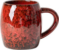 Crimson Magma Ceramic Coffee Mug - 21 oz Large Coffee Cup by XIYUANJI