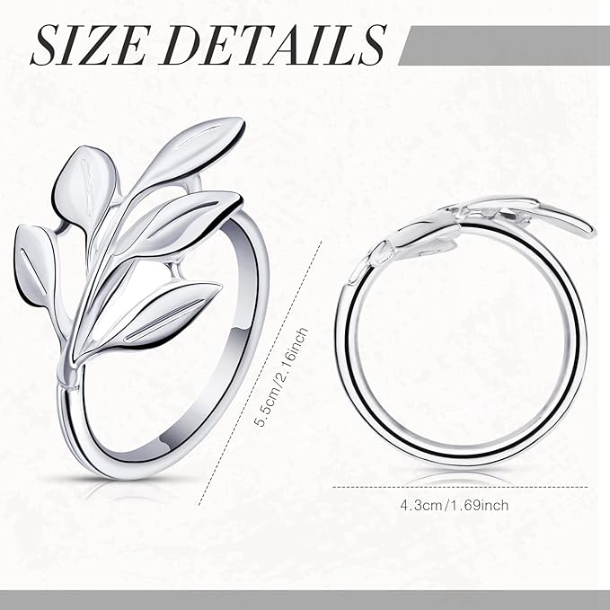Hotop Set of 36 Leaf Napkin Rings Silver Metal Napkin Rings Holders Bulk - Image 6