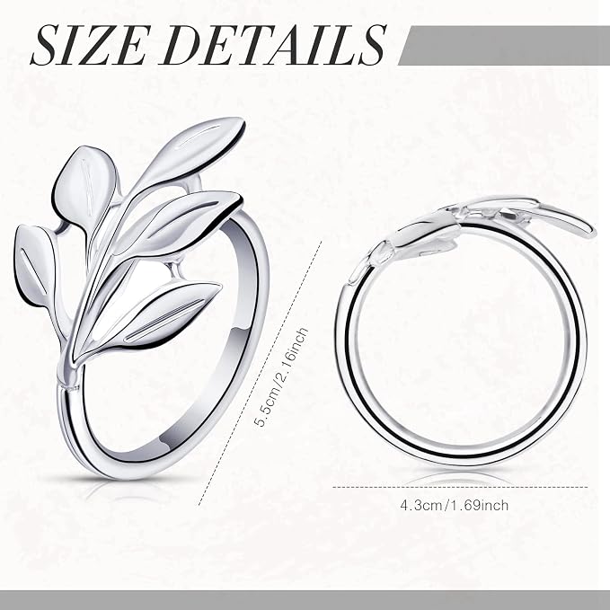 Hotop Set of 300 Leaf Napkin Rings Silver Metal Napkin Rings Holders Bulk - Image 6