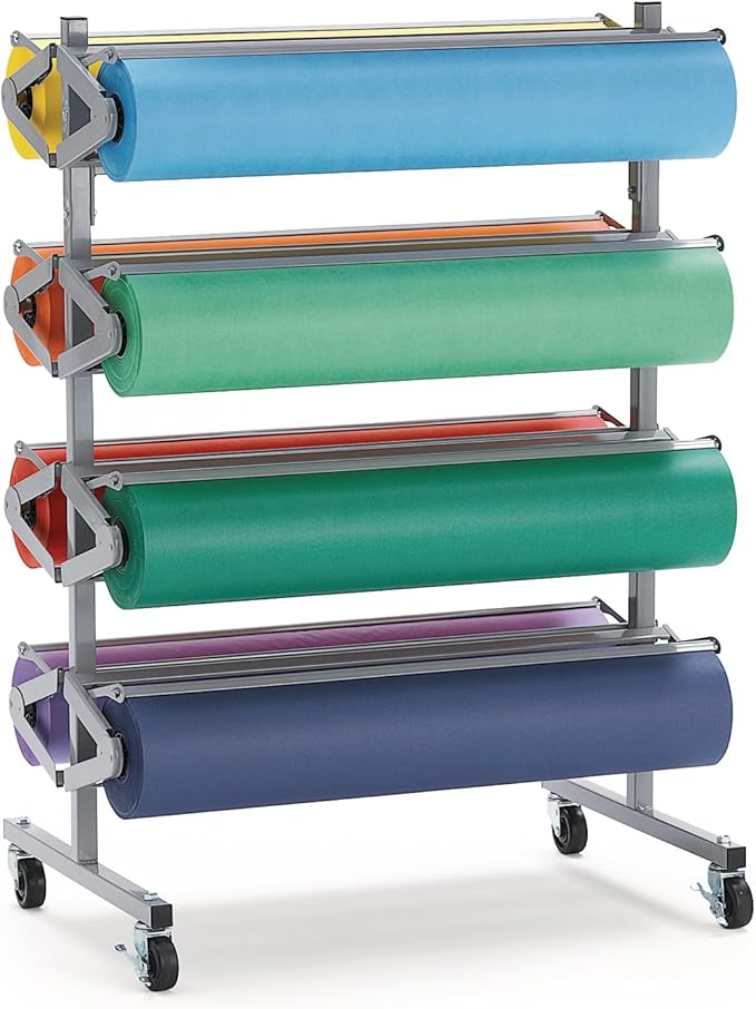 Colorations Dual Surface Paper Roll Classroom Supplies for Arts and Crafts Flame Red (36" x 1000') - DSFR