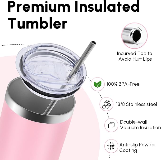 Volhoply 4 Pack Skinny Tumblers - Image 3