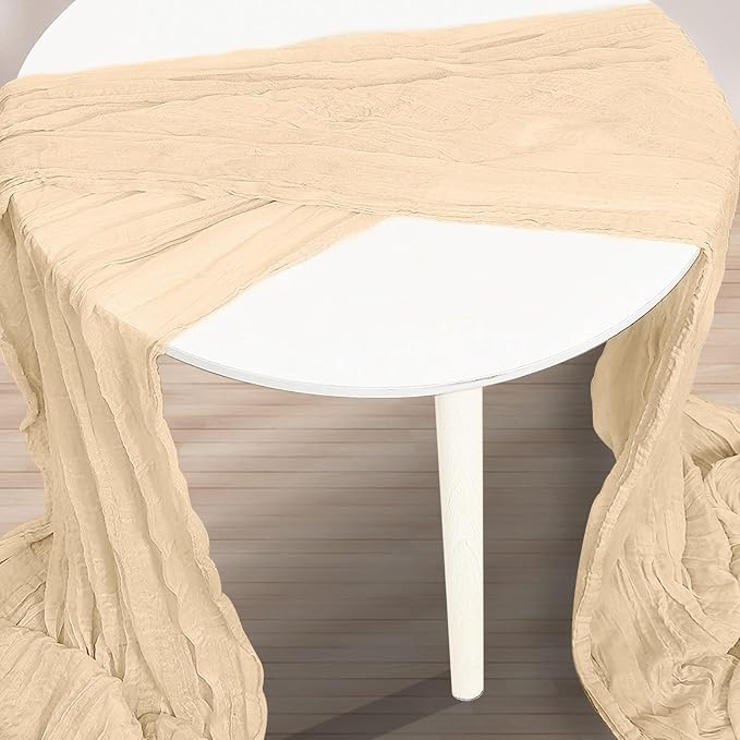 10 Pack Nude Cheesecloth Table Runner 35x120 Inch 10Ft Rustic Gauze Cheese - Image 3