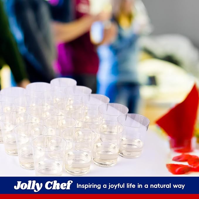JOLLY CHEF 10 oz Clear Disposable Plastic Cups 100 Pack Clear Plastic Cups - Image 6
