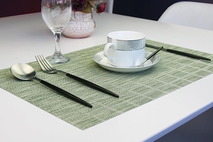 PIGCHCY Countryside Placemats Set of 6 Woven Heat Resistant Placemats Washable - Image 7