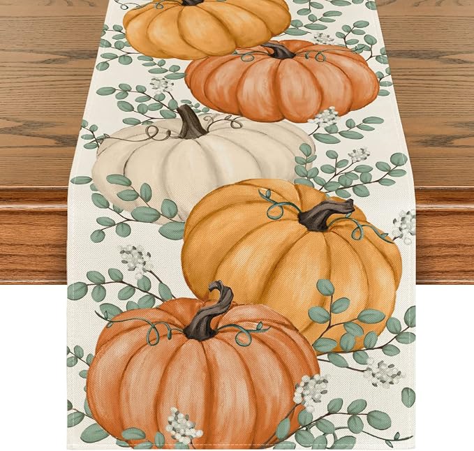 Artoid Mode 210 GSM Fall Table Runner 13x120 Inch Home Party Decor | Orange by ArtoidMode
