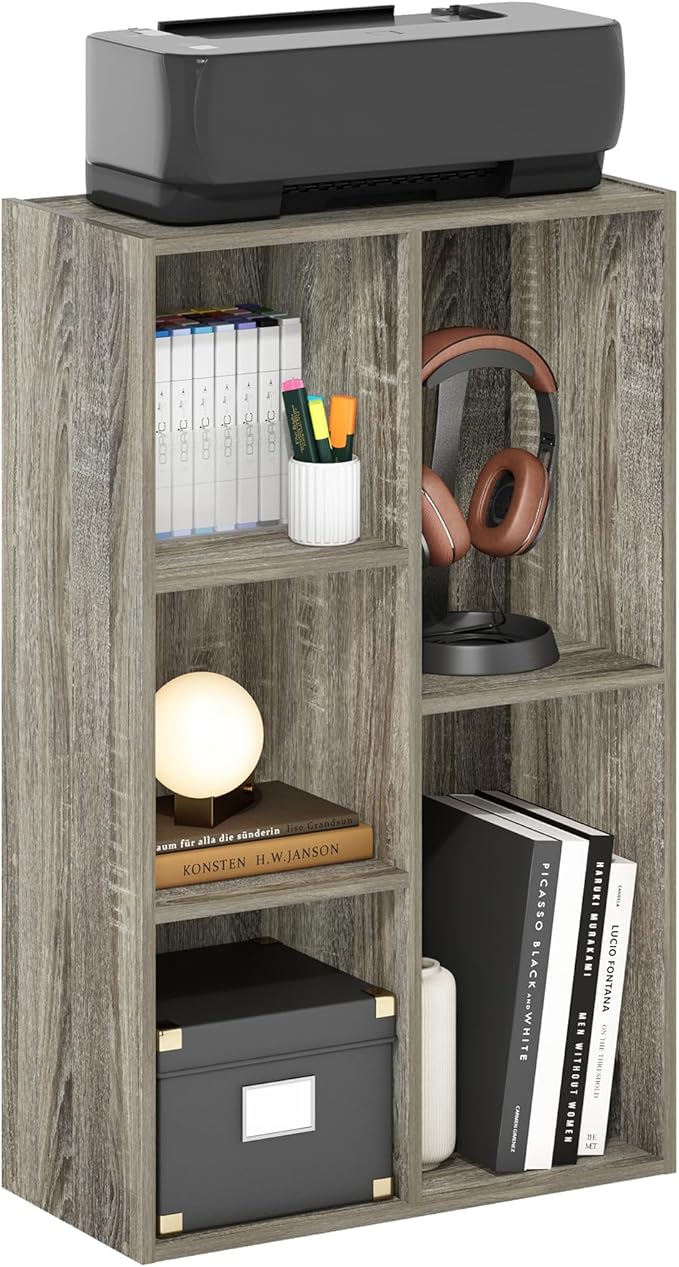Furinno Luder 5-Cube Reversible Open Shelf, French Oak