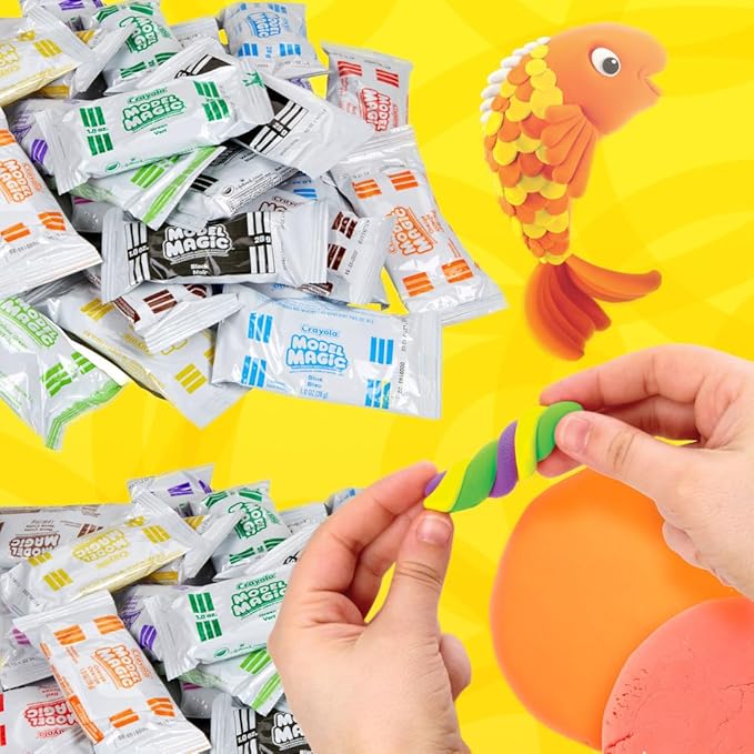 Crayola Model Magic (30pk), Bulk Modeling Clay Alternative, Air Dry, Kids Arts & Crafts, Classroom Supplies for Teachers, 15 Colors, 1oz