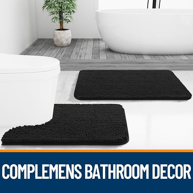 OLANLY Large Bathroom Rugs 44x32, Extra Soft Absorbent Chenille Bath Rugs - Image 7