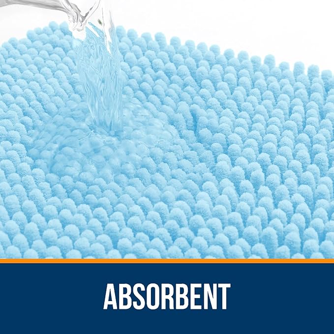 OLANLY Large Bathroom Rugs 50x30, Extra Soft Absorbent Chenille Bath Rugs - Image 4