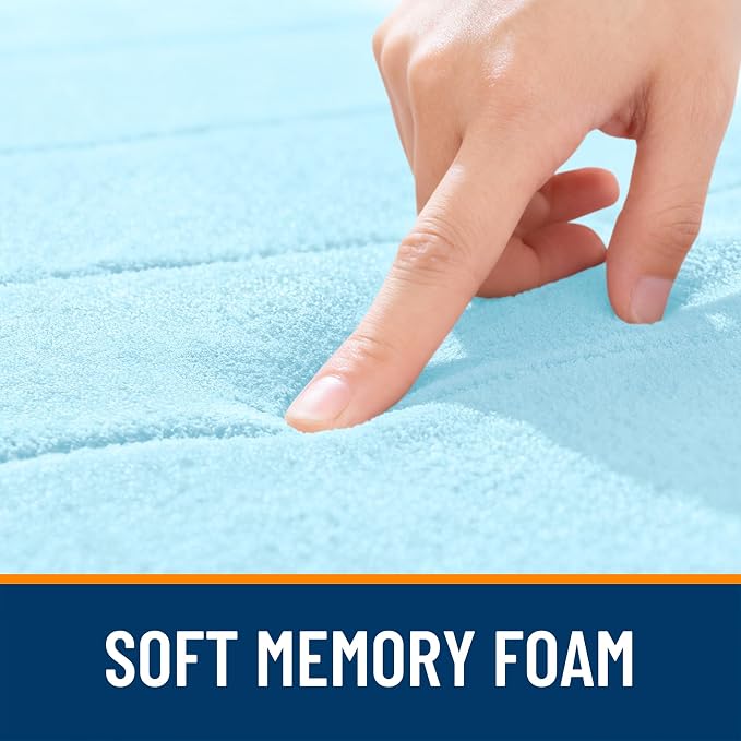 OLANLY Memory Foam Bath Mat 35x16, Super Soft Absorbent Bathroom Rugs, Quick Dry - Image 5