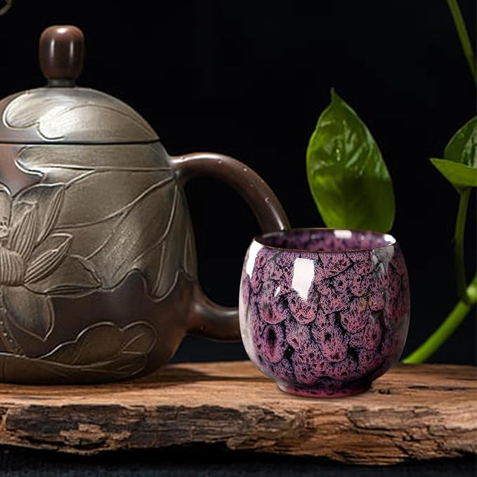 2X Ceramic Mug Chinese Kung Fu Coffee Cup Infuser Teacup Handmade Handleless - Image 5