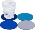 Graf Lantz - Bierfilzl Merino Wool Round Coasters Set of 4 - Sapphire - Absorbs by GrafLantz