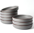 famiware Mercury Pasta Bowls Set of 8, 33 oz Large Salad Bowls, Dark Gray | by Famiware