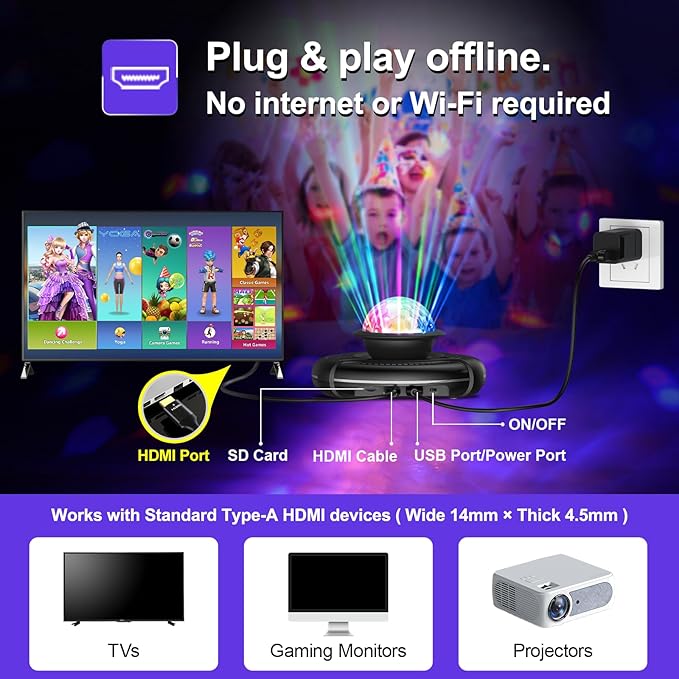 FWFX Dance Mat for Kids and Adults, 2-Player Musical Electronic Dancing Game for TV, Active Indoor Game for Family Parties & Basement Fun - Birthday for Boys, Girls (Gray)