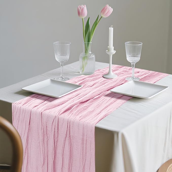 6 Pack Cheesecloth Table Runner 10Ft Christmas Gauze Boho Table Runners - Image 5