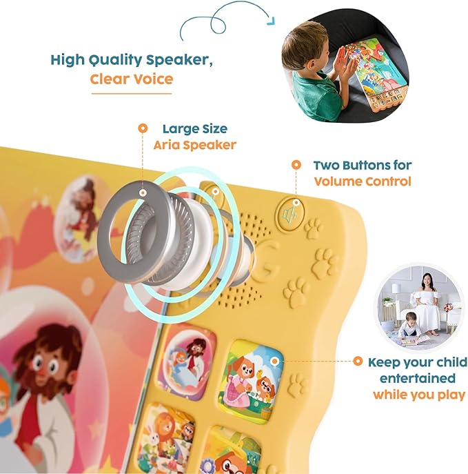 GO GO Bible Songs of Wisdom: Bible Songs Book for Toddlers, 8 Songs, Talking Books for Toddlers 2-4 Years, Sound Books, Sing Along Books, Baby Music Book, Christian Toys for Toddlers