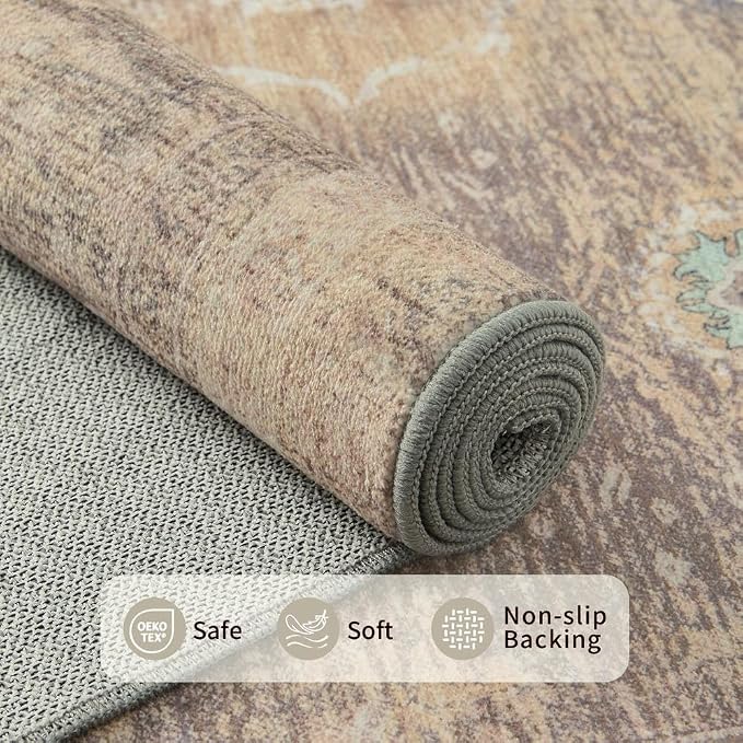 Rugxara 6x9 Area Rugs for Living Room Bedroom, Large Washable Rug, Non Slip & - Image 5
