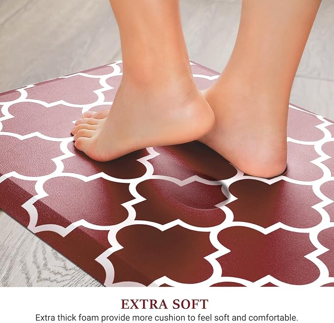 WISELIFE Kitchen Mat Cushioned Anti-Fatigue Kitchen Rug, 17.3"x 60", Non Slip - Image 3