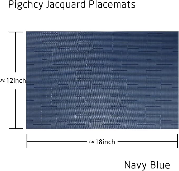 PIGCHCY Plastic Placemats, Washable Durable Vinyl Woven Table Mats, Elegant - Image 2