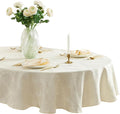 Newbridge Barcelona Luxury Damask Fabric Tablecloth, 60” Wide x 102” Oval by HomeBargainsPlus