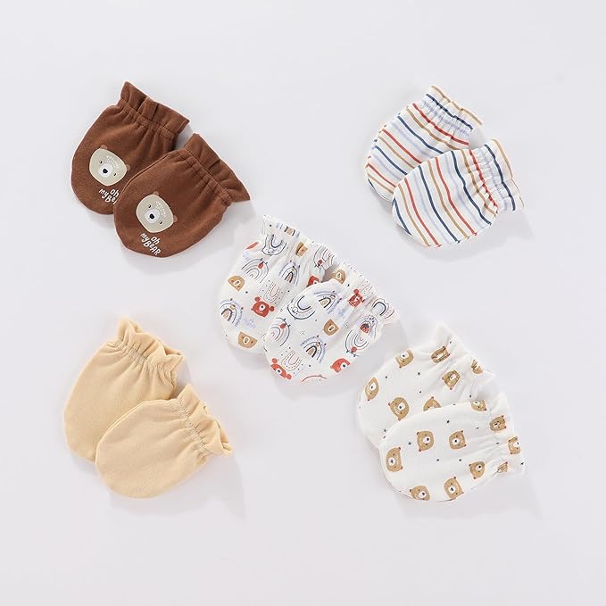 Unisex Baby Cotton Scratch Mittens For Newborn Baby Boys Girls Mittens Accessory 0-6 Months