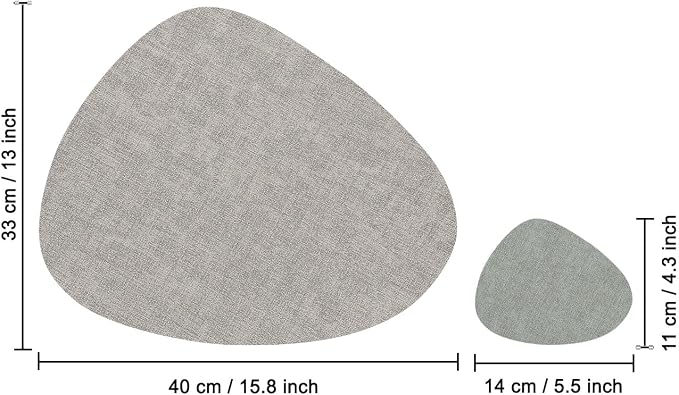 Faux Leather Placemats Set of 4, Dual Sided - Image 2