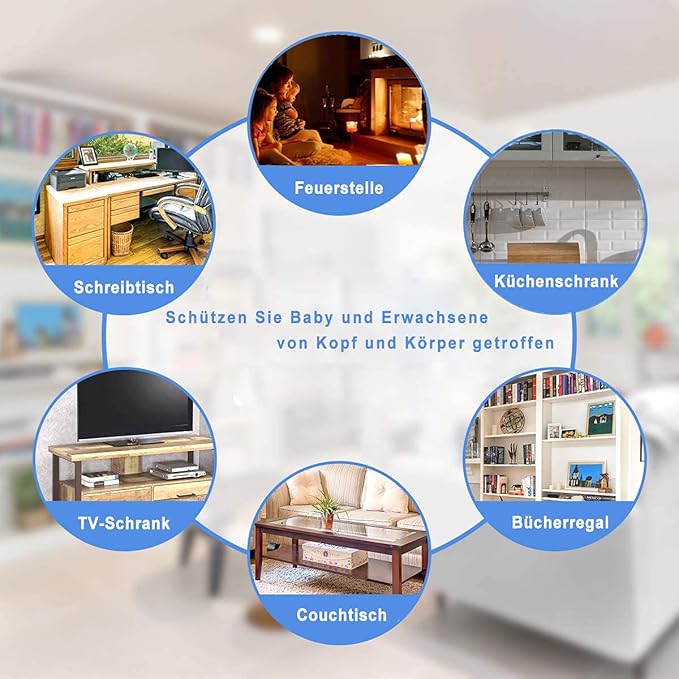 Edge Protector 100% Silicone, Baby Proofing Corners Clear Guards, Pre-Tape Adhesive Soft for Kids Safety, Child Table Cabinets Furniture Bumper (4/5x4/5 in, 3 FT)