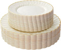 Lullaby 60PCS Ivory Scalloped Plastic Plate by LULLABY