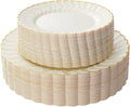 Lullaby 96PCS Ivory Scalloped Plastic Plate by LULLABY