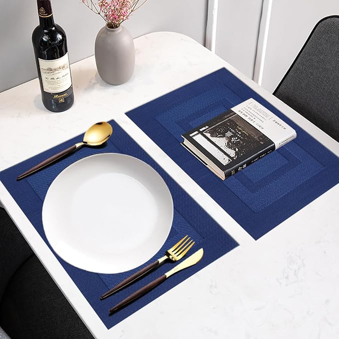 PIGCHCY Placemats, Washable Woven Vinyl Placemats - Image 4