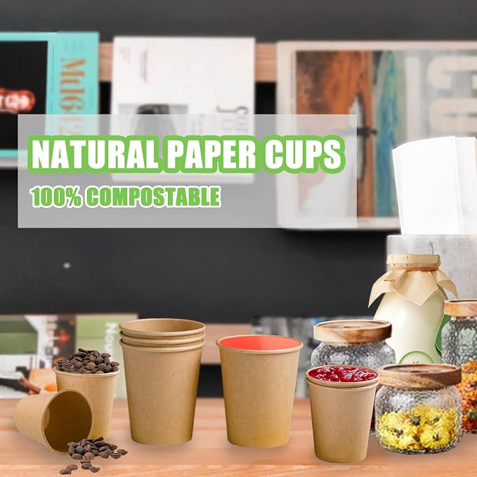 Lamosi 600 Pack 3 OZ Kraft Paper Cups, Disposable Bathroom Cups | Small - Image 7