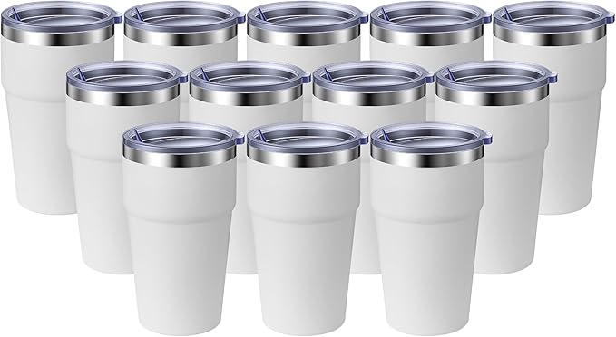 MEWAY 16oz Tumbler Double Wall Vacuum Insulated Travel Mug Bulk, Stainless by MEWAY