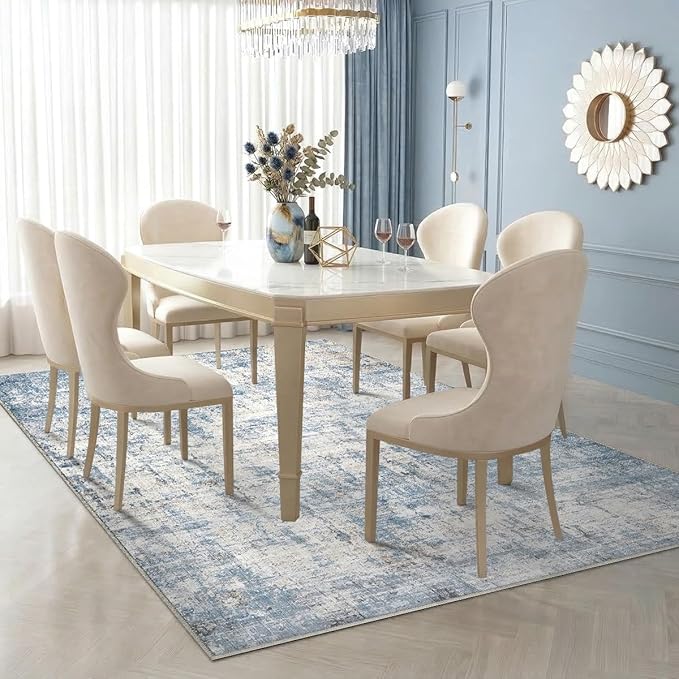 6x9 Area Rugs Washable Living Room Rug-No Slip Soft Carpets Modern Abstract - Image 3