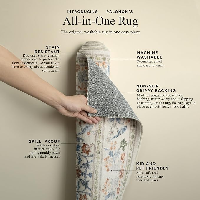 Washable Runners for Hallways Kitchen Rug: 2'6"x8' Runner Rugs Stain Resistant - Image 4