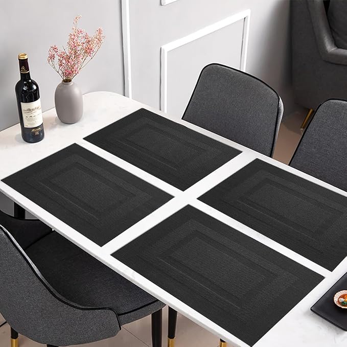 PIGCHCY Placemats Set of 8 Washable Durable Place Mats Vinyl Heat Resistant - Image 5